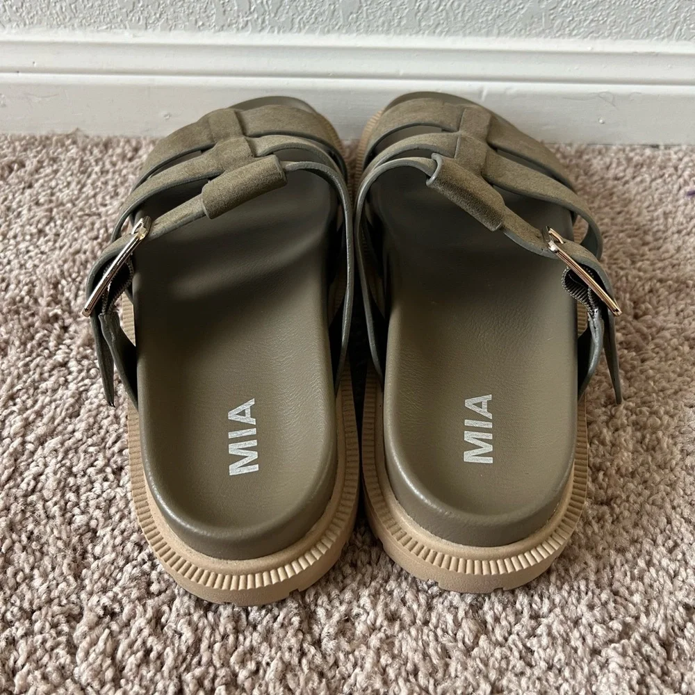 MIA Khaki Strappy Sandals - Picture 3 of 4